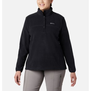 Columbia Pullover Dames, Benton Springs Half Snap Plus Size Zwart, 25PIEAWYD